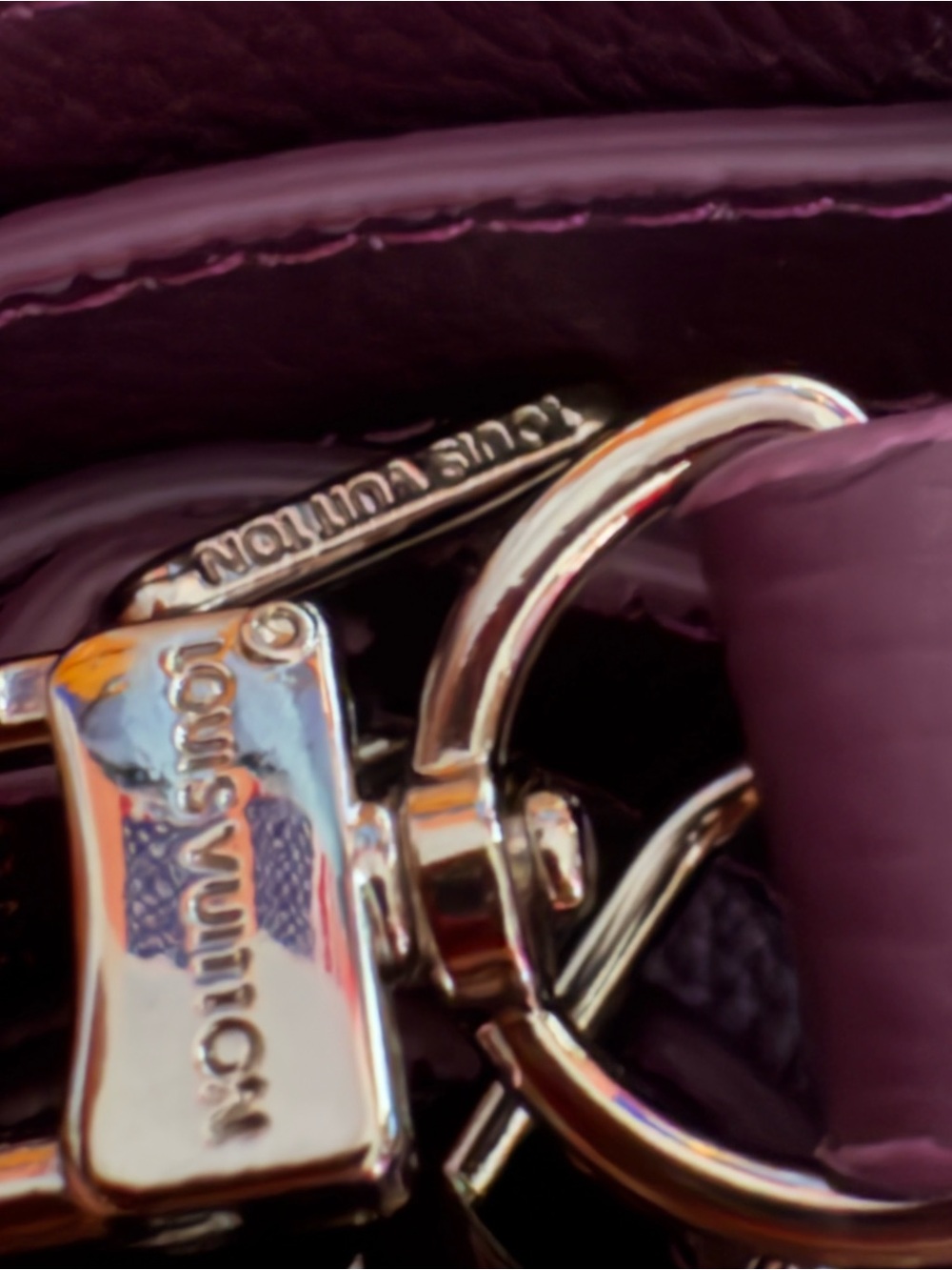 LoLo ToGo Leather Purple Monogram Satchel - Picture 5 of 5